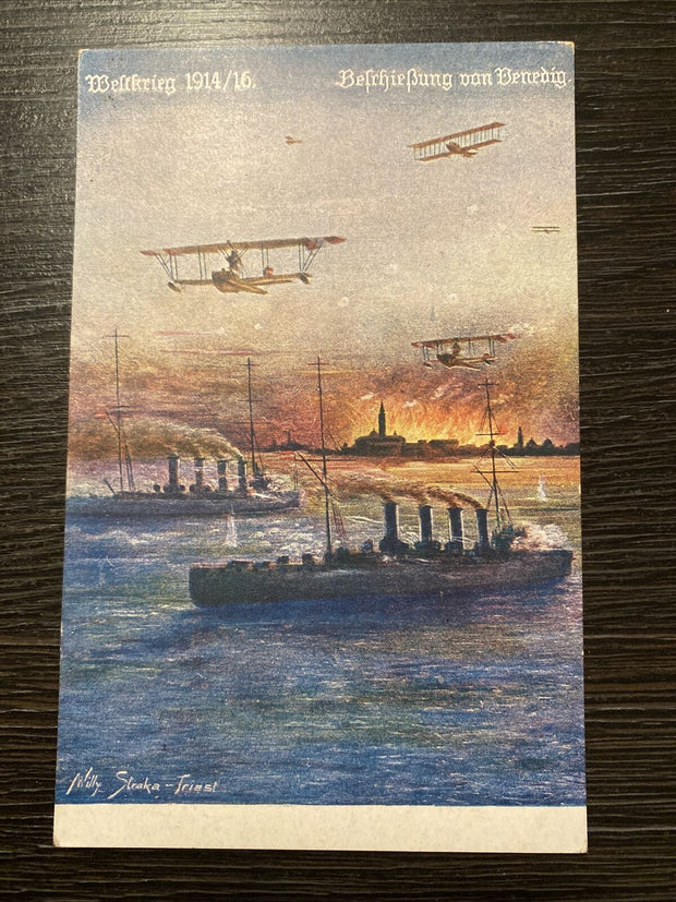 Weltkrieg 1914/15 Beschießung von Venedig Marine 80014