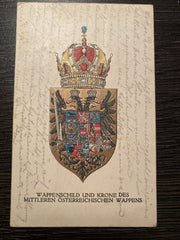 Wappenschild und Krone des österreichischen Wappens Kriegsfürsorge 80008