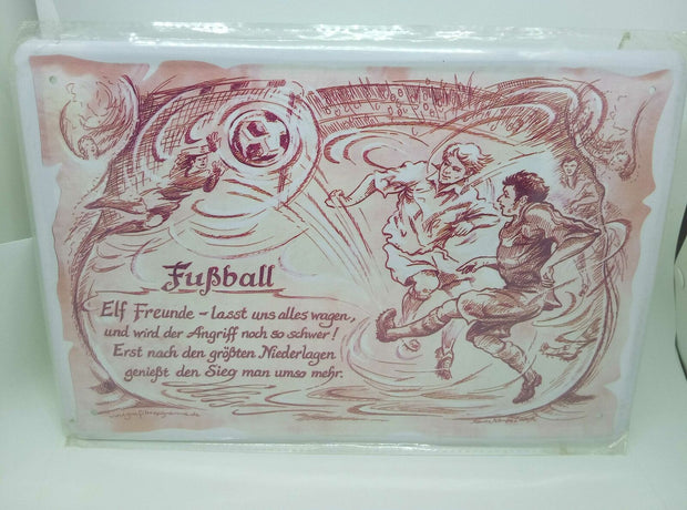 Nostalgie Vintage Retro Blechschild Spruch Fußball altes Motiv 30x20 cm 60237