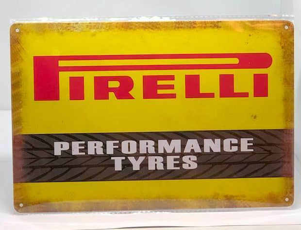 Nostalgie Retro Blechschild "PIRELLI Performance Tyres" 30x20 12022