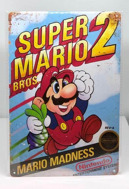Nostalgie Retro Blechschild "SUPER MARIO 2 Bros. Nintendo" 30x20 12021