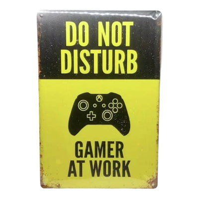 Nostalgie Retro Blechschild "DO NOT DISTURB GAMER AT WORK " 30x20 12012
