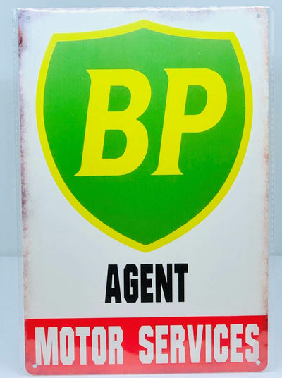 Nostalgie Vintage Retro Blechschild "BP Motor Service" 30x20 12067
