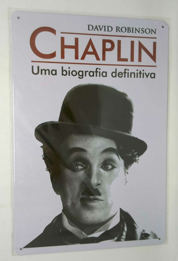Nostalgie Retro Blechschild Charlie Chaplin uma biografia definitiva 30x20 50116