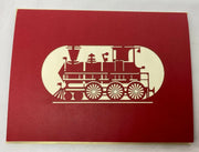 Pop Up Karte 3D Lokomotive Eisenbahn Geburtstag Reisen Format 15 x 20 50032