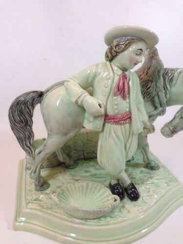 Eichwald Figur Knabe mit Pferd Horse  19 Jhdt. 12554