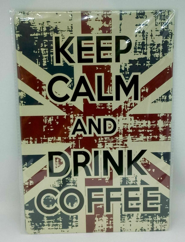 Nostalgie Retro Blechschild Kaffee "keep calm and drink coffee" 30x20 50072