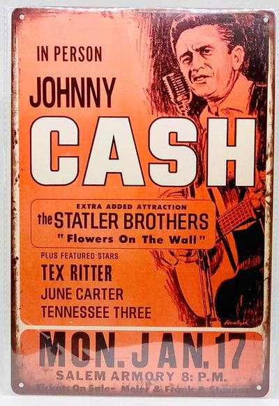 Nostalgie Retro Schild "JOHNNY CASH" 30 x 20 neu & OVP 12079