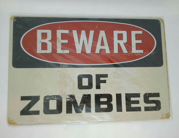 Nostalgie Retro Vintage Blechschild "beware of zombies" 30x20 50332