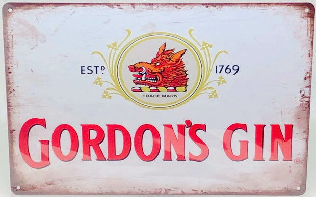 Nostalgie Retro Schild "GORDON'S GIN" 30 x 20 neu & OVP 12074