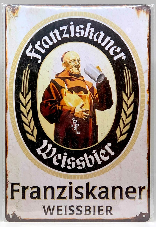 Nostalgie Retro Schild "Franziskaner Weißbier" 30 x 20 neu & OVP 12075