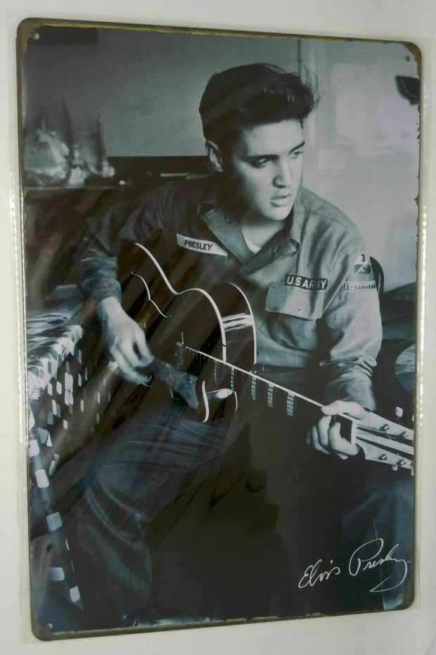 Nostalgie Retro Blechschild Elvis Presley Signatur 30x20 50117