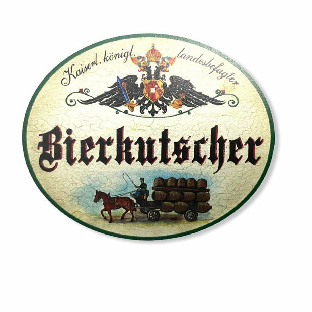 KuK Nostalgie Holzschild Bierkutscher Bier Schild