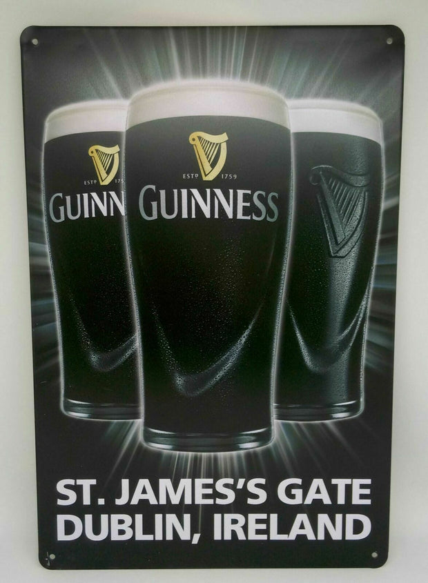 Retro Blechschild Bier guinness "St.James's gate Dublin, Ireland" 30x20 50051