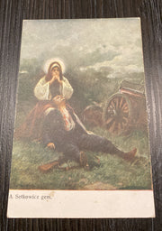 Patriotika I Weltkrieg Toter Soldat Religiöser Hintergrund Setkowicz gem. 80135