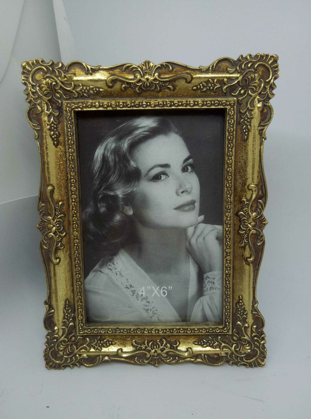 Bilderrahmen Retro Vintage Stil Optik gold 14 x 19 cm für Fotos 15 x 10 60240