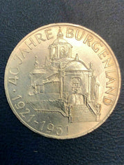 25 Schilling Burgenland 1961  Silber   90010