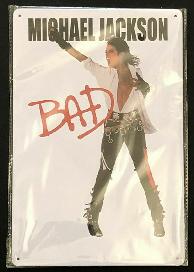 Retro Nostalgie Schild Michael Jackson Bad 30 x 20 30221