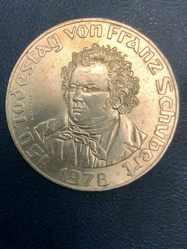 50 Schilling Franz Schubert 150 Todestag Silber 1978   90005
