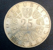 25 Schilling Grillparzer  Silber 1964  90001