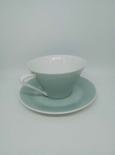 Nostalgie Lilienporzellan Tasse mit Untertasse Kaffeetasse 50377