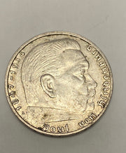 1 x 2 Reichsmark Hindenburg Silber div. Jahrgänge 1936 -1939