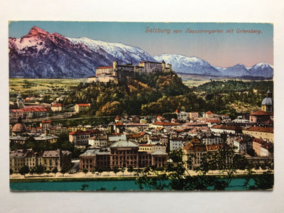 Salzburg vom Kapuzinergarten mit Untersberg / Festung 11082