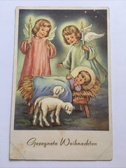 Glückwunsch Weihnachtskarten. Engel und Jesuskind. 643.
