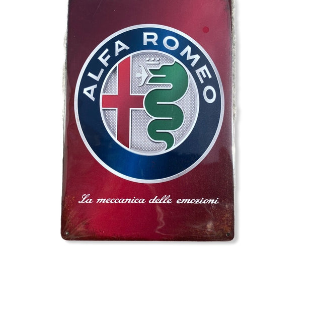 Nostalgie Vintage Schild Alfa Romeo rot 30x20 12087