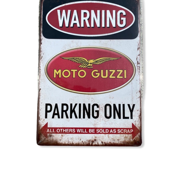 Nostalgie Vintage Schild Moto Guzzi Parking 30x20 12089