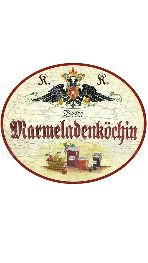 KuK Nostalgie Holzschild "Marmeladenköchin"