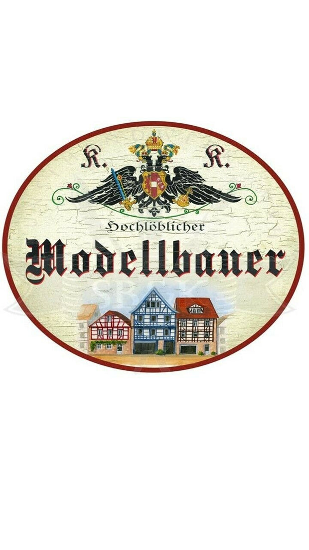 KuK Nostalgie Holzschild "Modellbauer"