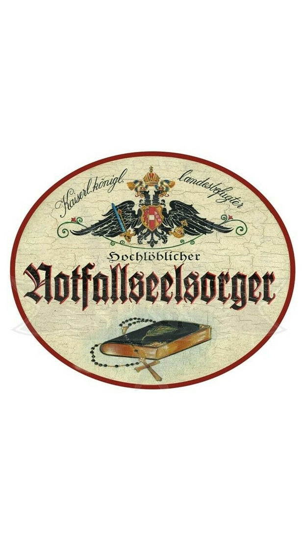 KuK Nostalgie Holzschild "Notfallseelsorger"