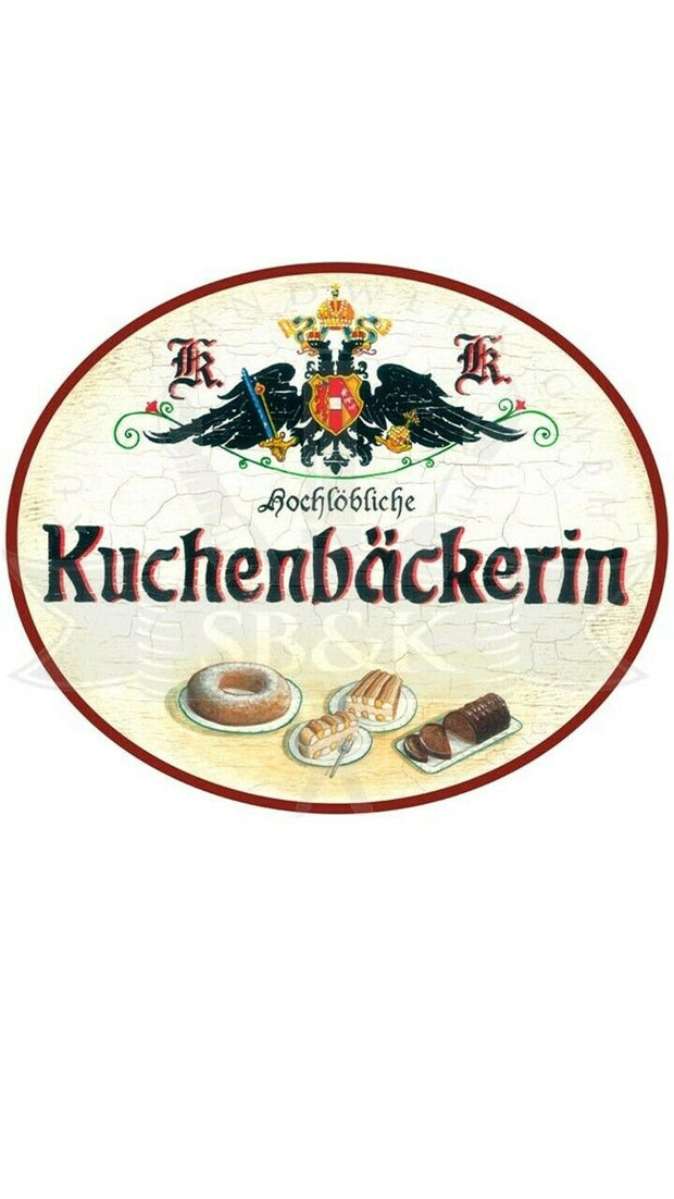 KuK Nostalgie Holzschild "Kuchenbäckerin Bisquit"