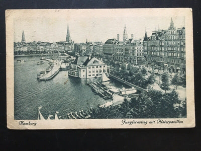 Hamburg - Jungfernstieg mit Alsterpavillon - Hafen Schiffe 180124 TH