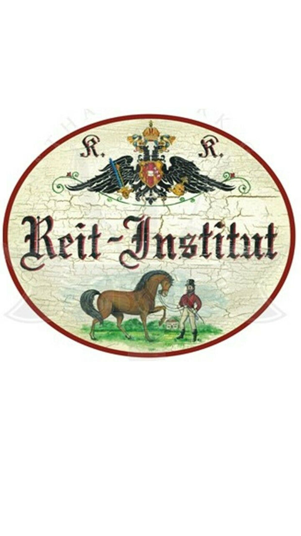 KuK Nostalgie Holzschild "Reit Insitut"