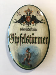 Nostalgie Flaschenöffner Magnet Schwindelfreier Gipfelstürmer Bergsteiger