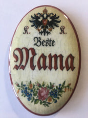 Nostalgie Flaschenöffner Magnet Beste Mama Blumenstrauß