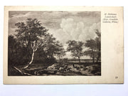 Landschaft (M.Hobbema) - Bauer mit Tiere am Wasser - Künstlerkarte 110055 TH