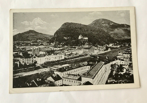 AK, Salzburg, Imberg, Gaisberg, Salzach, Stadtansicht (110283 BW)