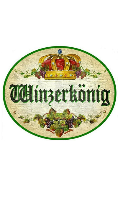 KuK Nostalgie Holzschild "Winzerkönig"
