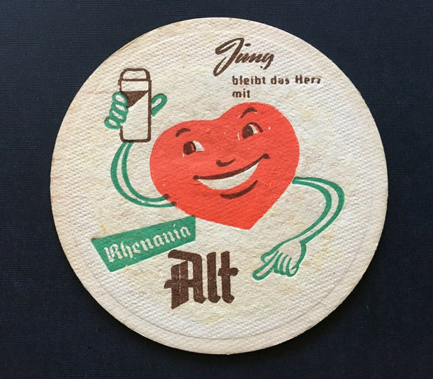 Rhenania Brauerei Jung Herz Alt Bierglas Nordrhein-Westfalen Deutschland PR