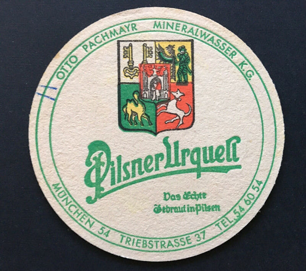 O.Pachmayr Pilsner Urquell Brauerei Wappen München Bayern Deutschland PR
