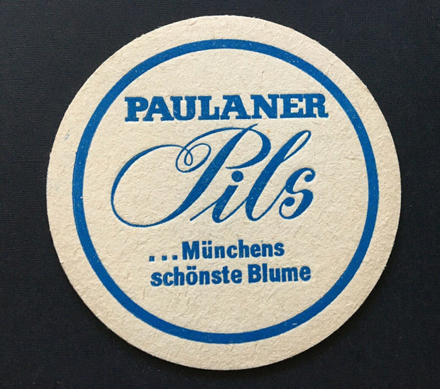 Paulaner Thomas Bräu München Silhouette Mann Pils Blume Bayern Deutschland PR