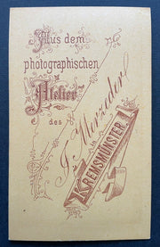 Foto Porträt Mann Brille Schleife J.Merzeder Kremsmünster ca.10,5x6,4cm 402344TH