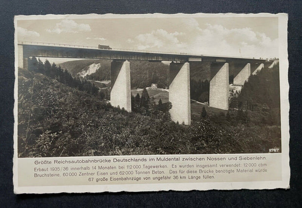 Größte Reichsautobahnbrücke Deutschland Muldental zw. Nossen Siebenlehn 402177TH