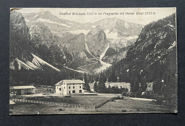 Gasthof Brückele Pragsertal Hoher Gaisl Berg Dolomiten Südtirol Italien 400453TH