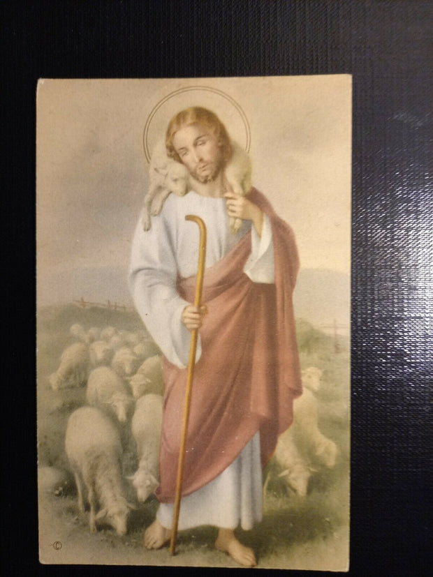 Hirte mit Schafe - Künstlerkarte 400330 gr