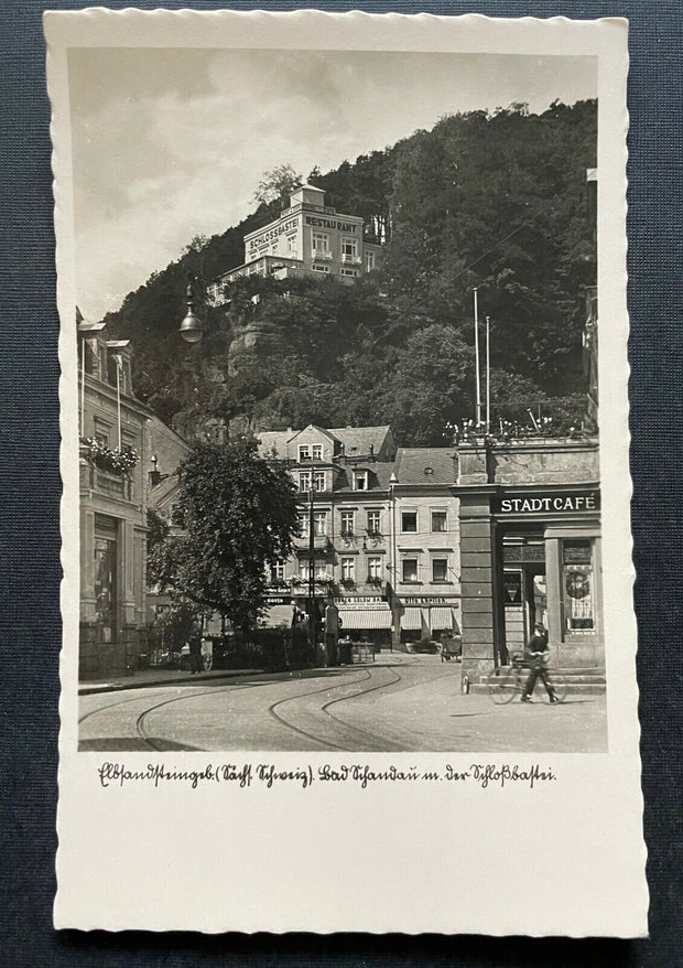 Elbsandsteingebirge Bad Schandau Schloßbastei Stadt Berg Sachsen Deutschland PR