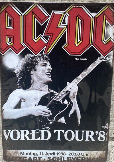 AC DC AC/DC World Tour  Band Musik Schild 30x20 70012